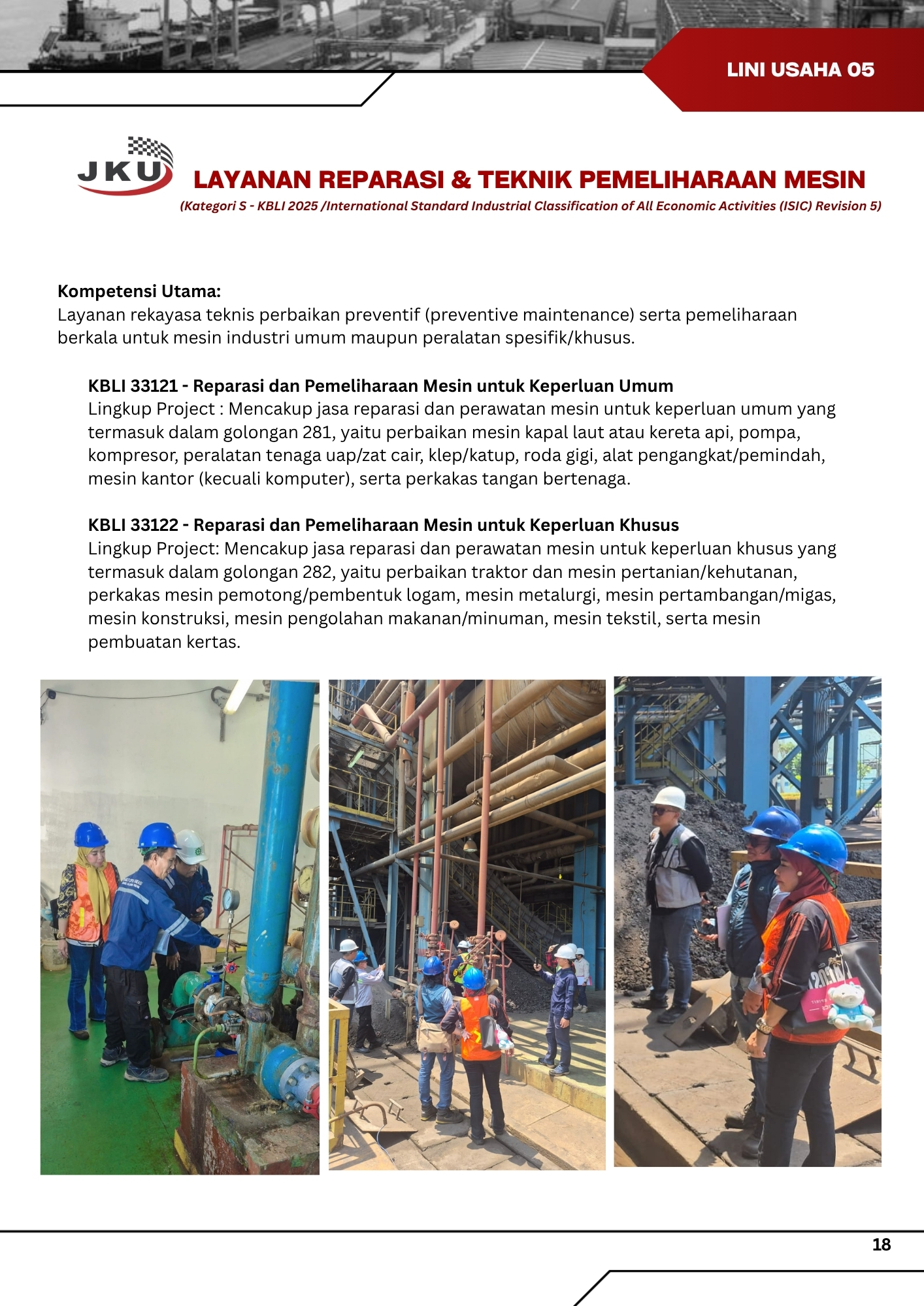 Layanan Reparasi & Maintenance Mesin PT Jagur Karya Utama
