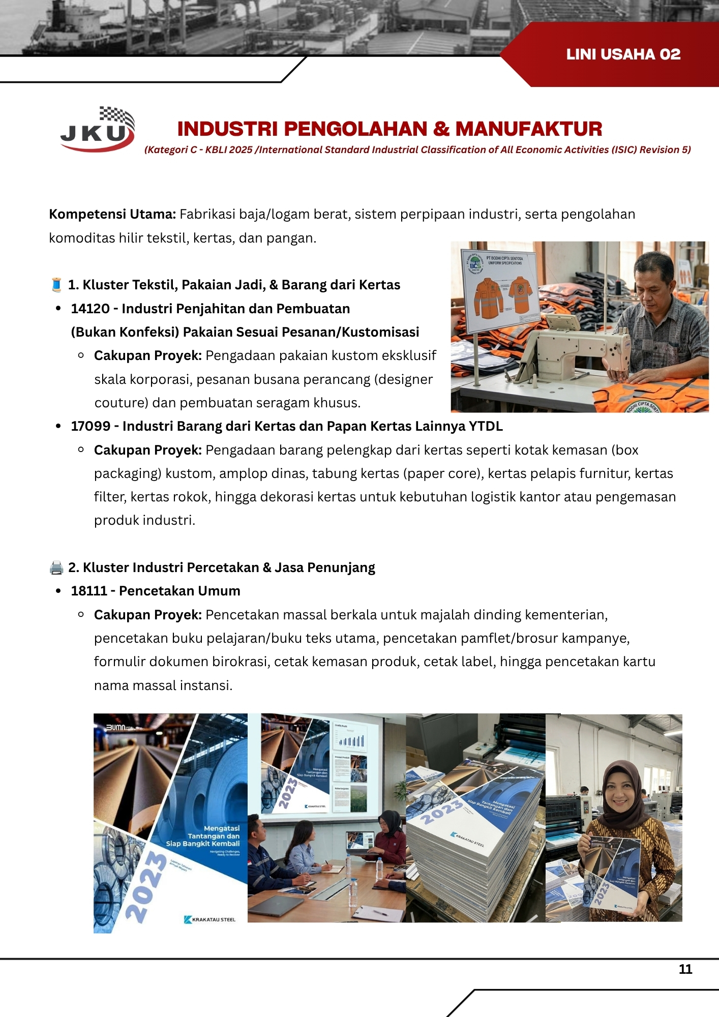 Industri Pengolahan & manufaktur PT Jagur Karya Utama
